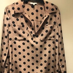Lavender Brown Polk-a-dot blouse